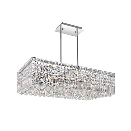 Cwi Lighting Colosseum 10 Light Down Chandelier With Chrome Finish 8030P30C-RC